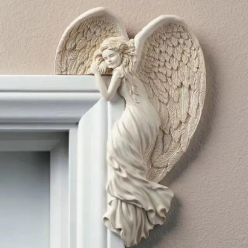 AngelGlow - White winged angel decor