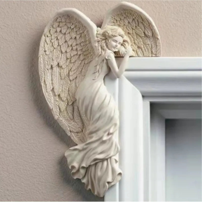 AngelGlow - White winged angel decor