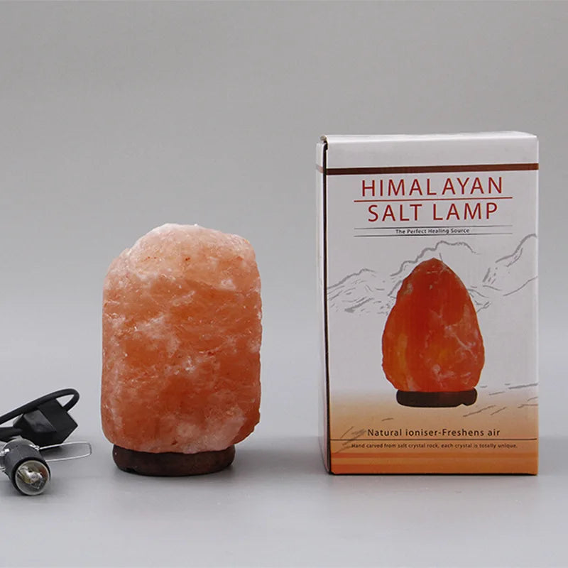 ShellRadiance - Crystal Rock lamp with wooden base