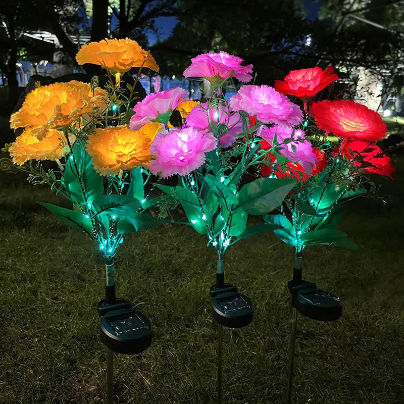 GlowBloom - Solar-powered carnation light