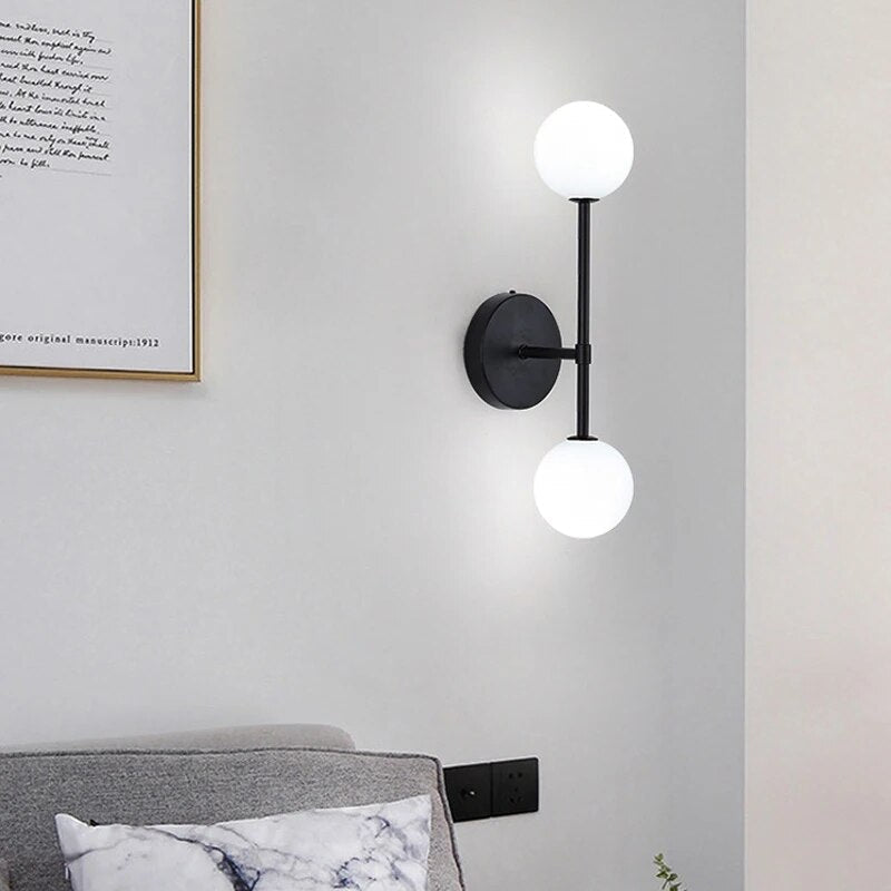 LuminousCrystal - Frosted Glass Bal Led Wall Lamp