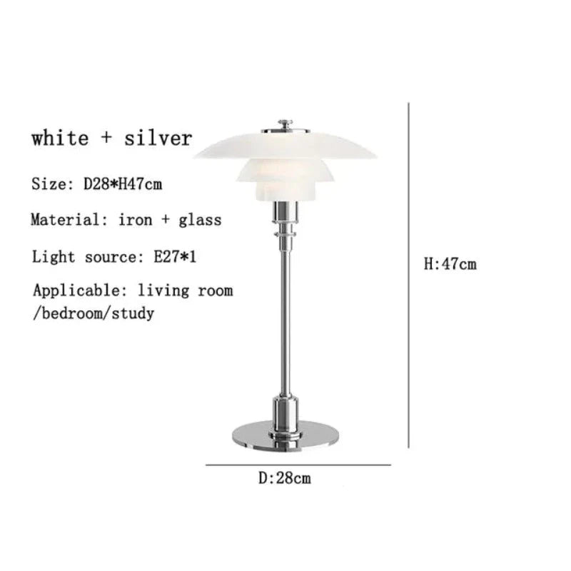 VintageRadiance - LED glass table lamp for reading
