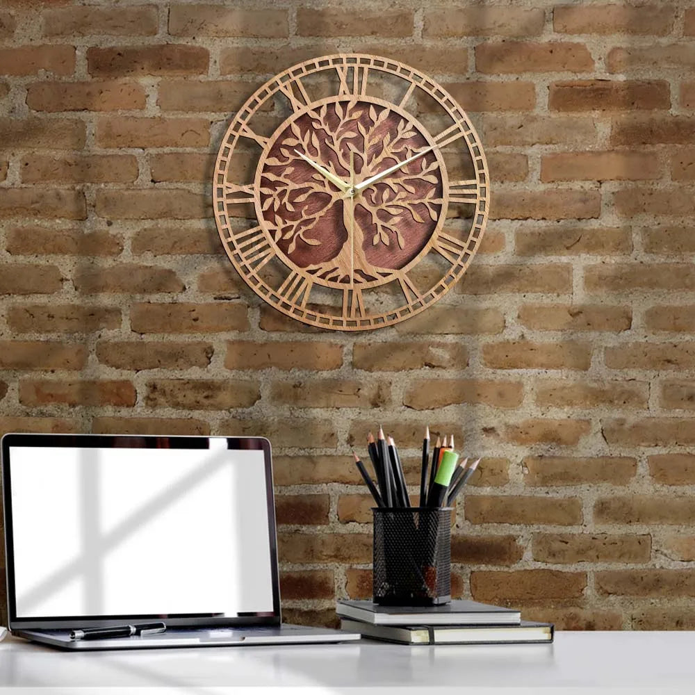 AncientRoots | Wooden wall clock