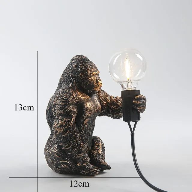 Gorilla Glow - Gorilla animal table lamp