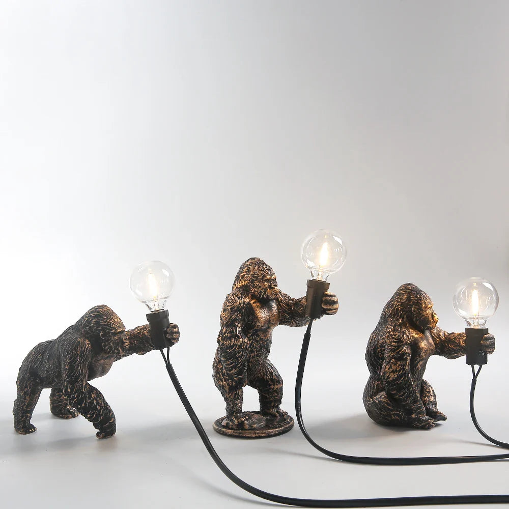 Gorilla Glow - Gorilla animal table lamp