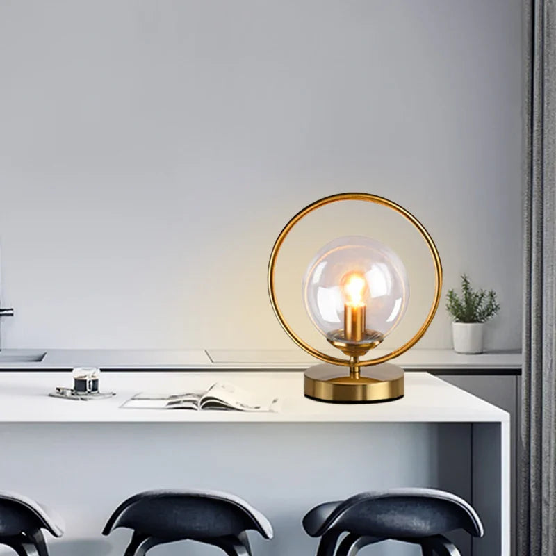 LuminaTreasure - Table lamp with glass globe