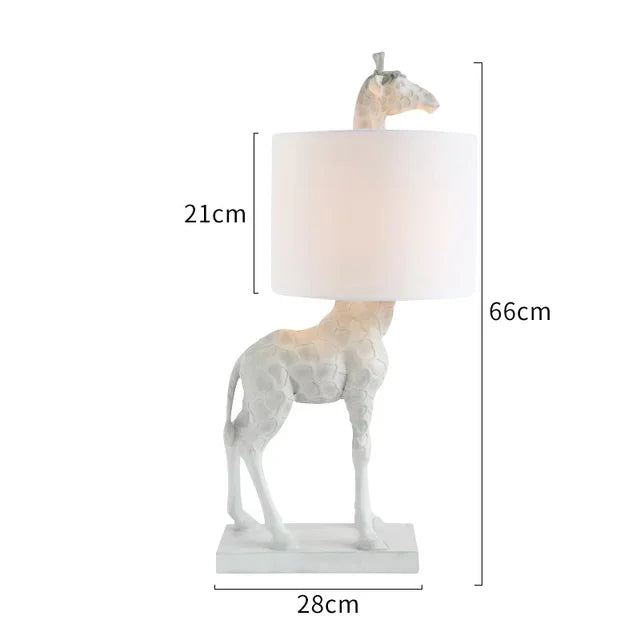 SavannaGlow - Resin giraffe table lamps