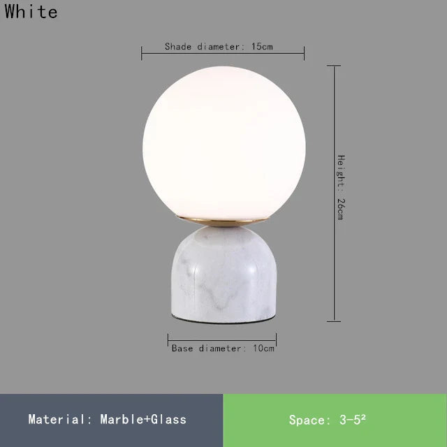 NordicRound - Marble glass lamp