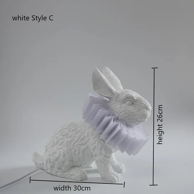 BunnyScarf - Resin rabbit lamps