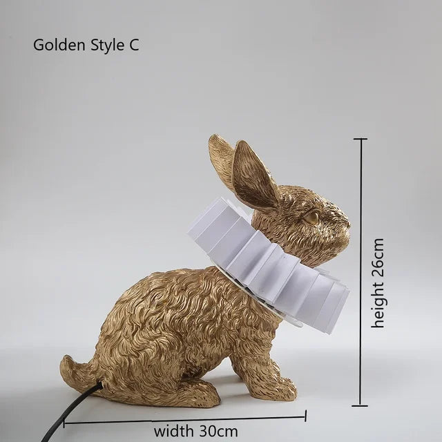 BunnyScarf - Resin rabbit lamps