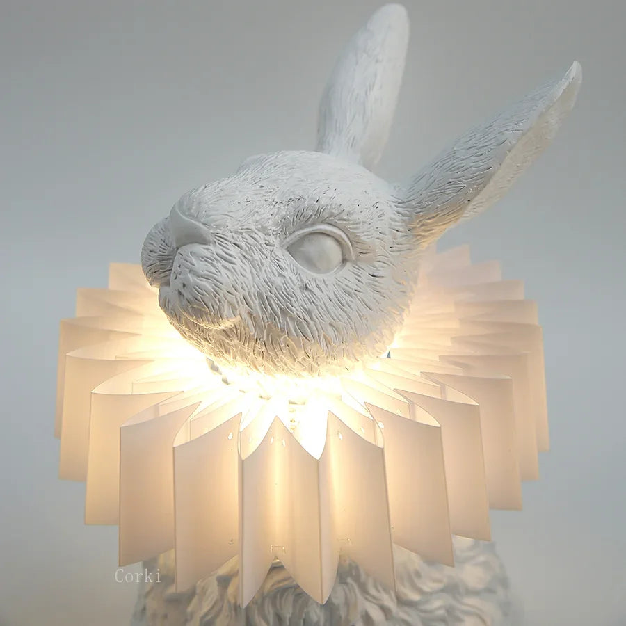 BunnyScarf - Resin rabbit lamps