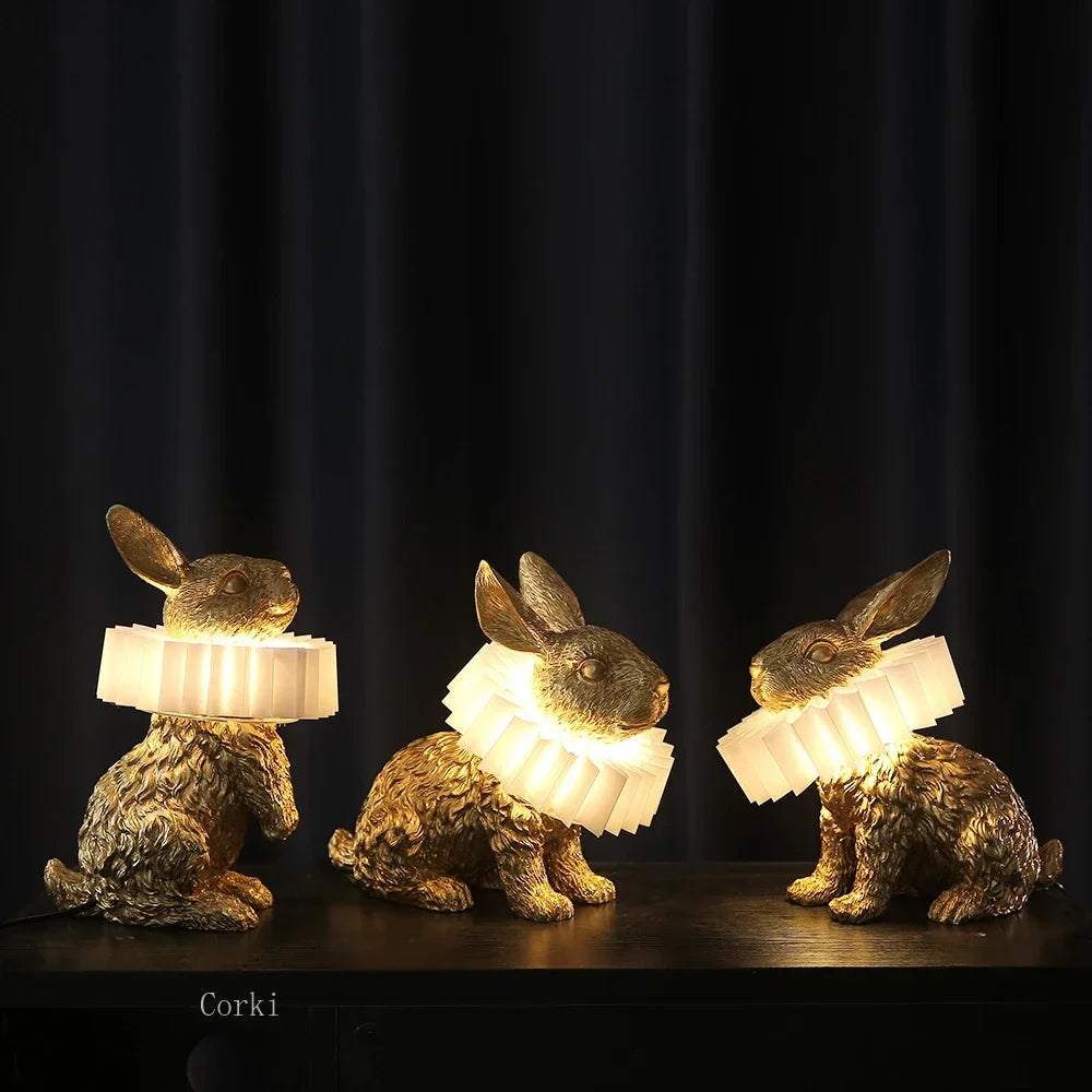 BunnyScarf - Resin rabbit lamps