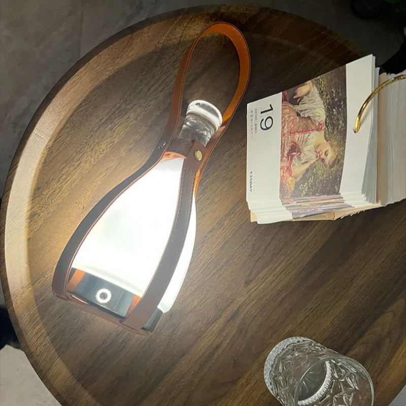 LeatherLuxe - Bottle Nordic lamp