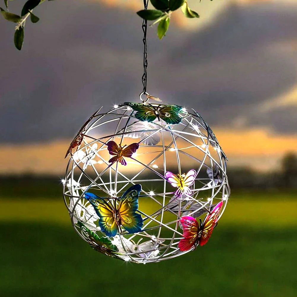 ButterBright - Hanging solar lamp butterfly