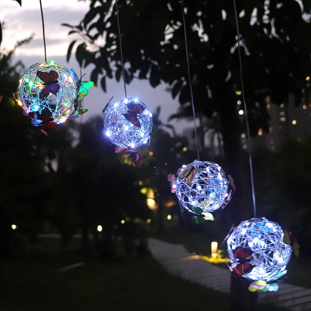 ButterBright - Hanging solar lamp butterfly