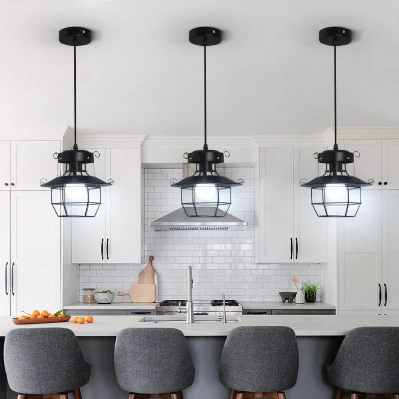AntiqueCage - Industrial pendant ceiling light
