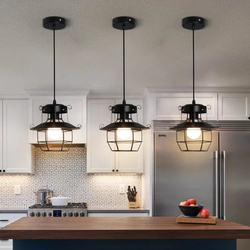 AntiqueCage - Industrial pendant ceiling light