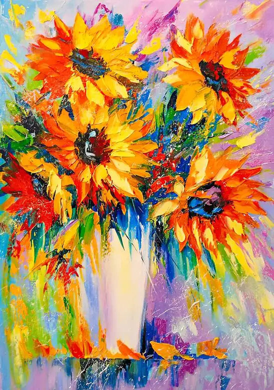 BloomCanvas | Colorful flower oil paintings