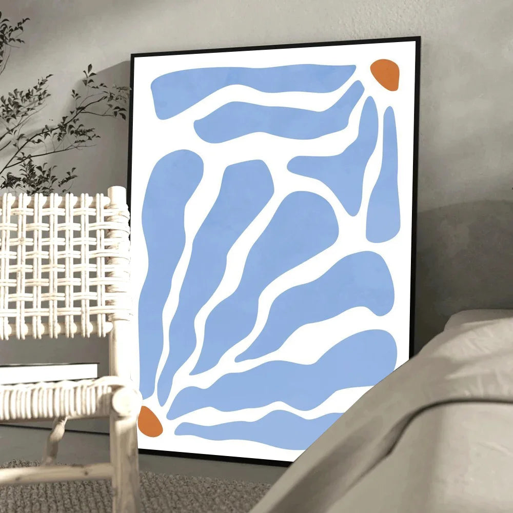 AzureContours | Abstract posters on the theme of blue