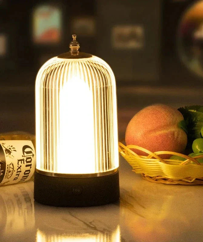 VintageNest | Portable retro birdcage table lamp
