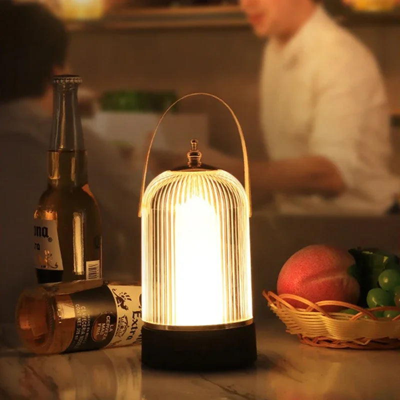 VintageNest | Portable retro birdcage table lamp