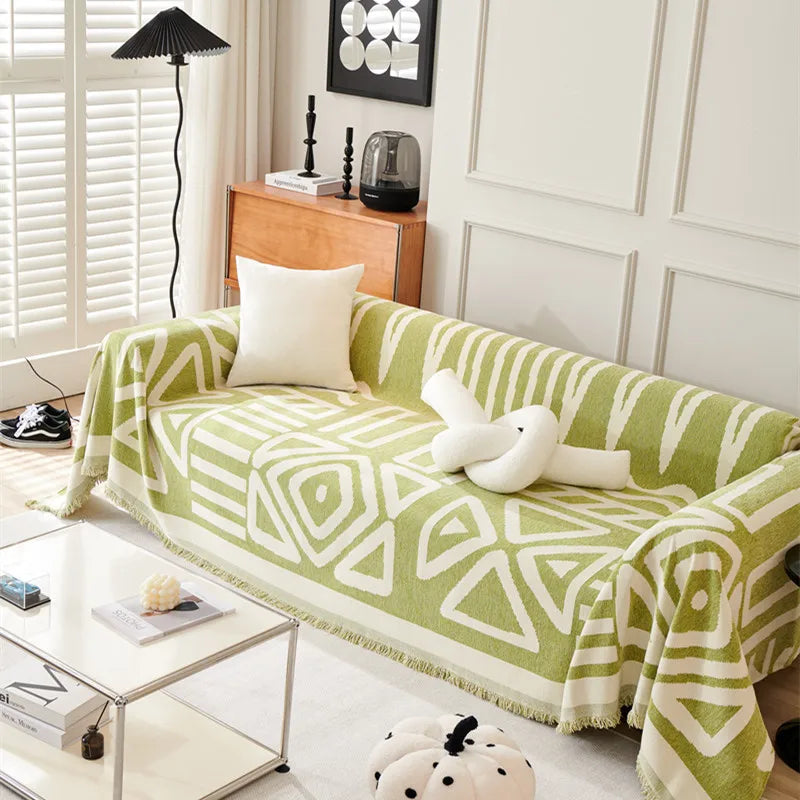 BohoChenille | Sofa blanket with tassels