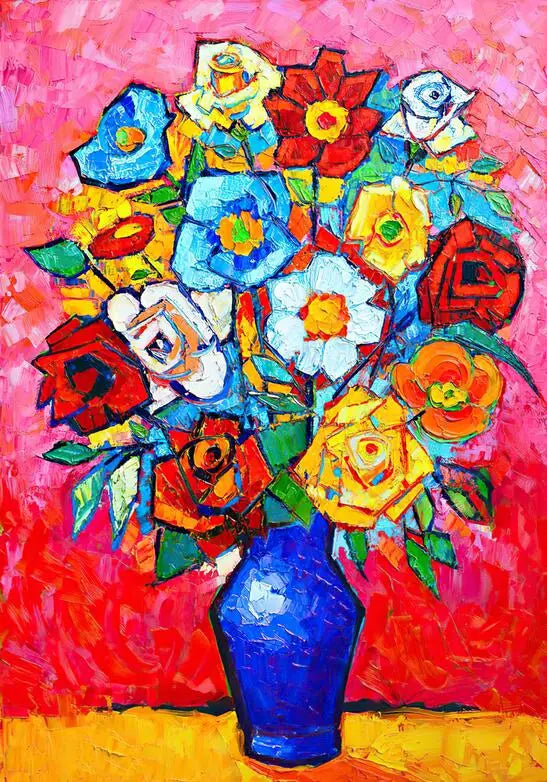 BloomCanvas | Colorful flower oil paintings