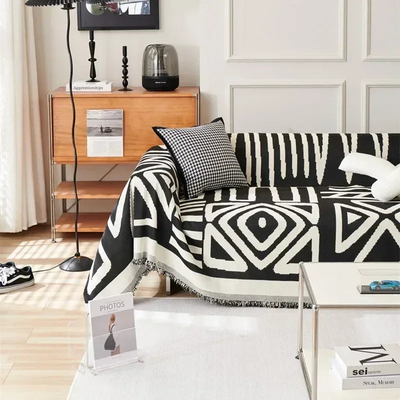 BohoChenille | Sofa blanket with tassels