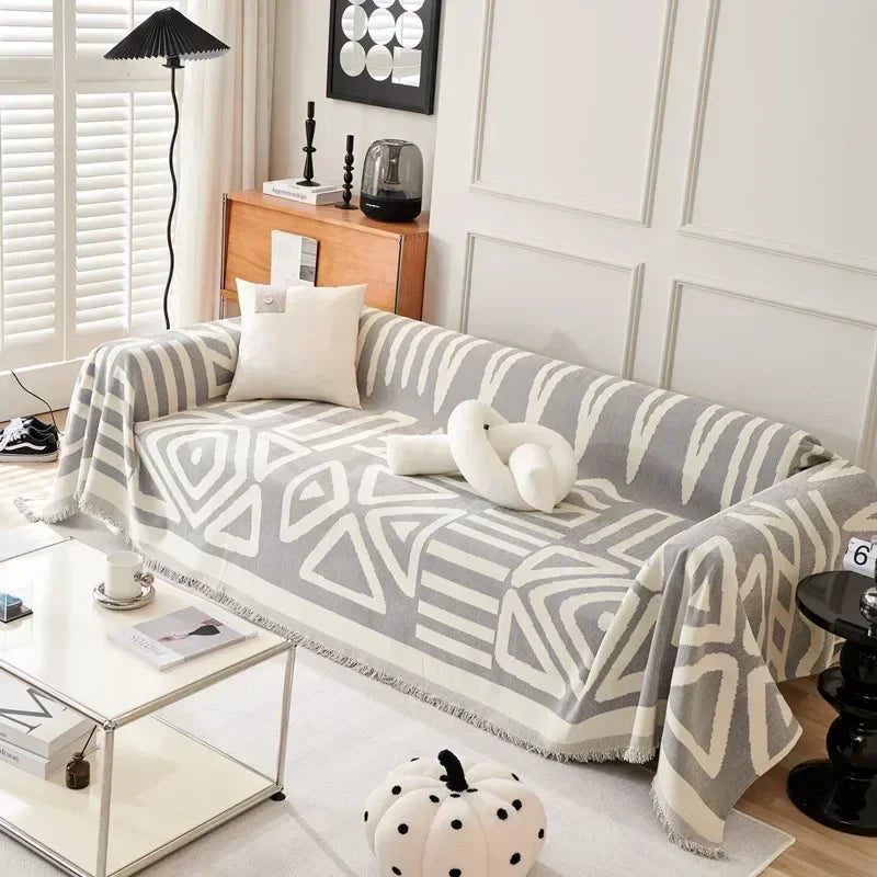 BohoChenille | Sofa blanket with tassels