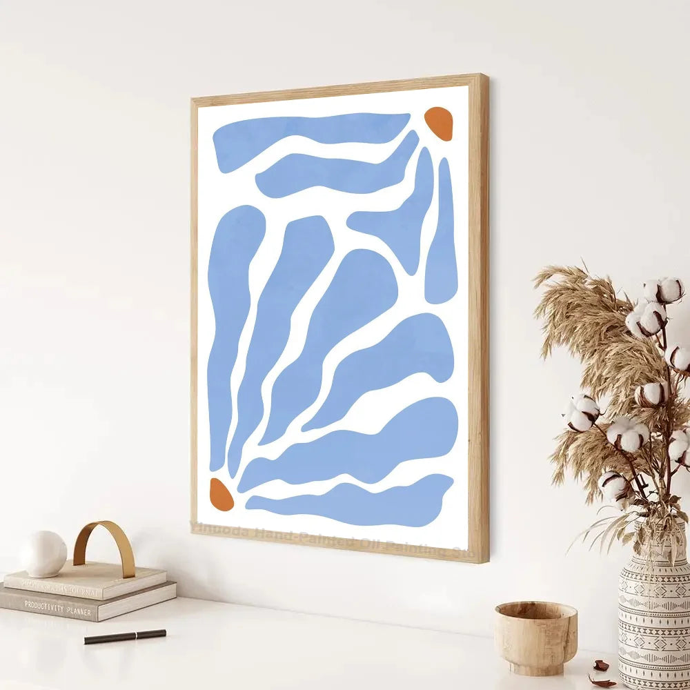 AzureContours | Abstract posters on the theme of blue