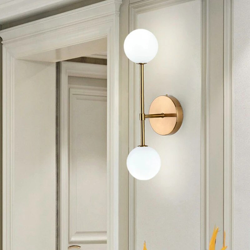 LuminousCrystal - Frosted Glass Bal Led Wall Lamp