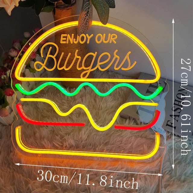 TastyTidbits - Neon night light for fast food