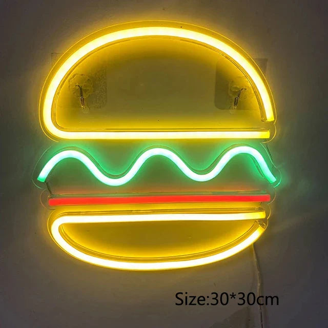 TastyTidbits - Neon night light for fast food