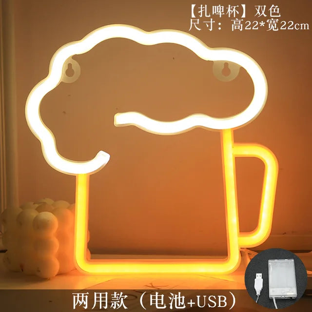 TastyTidbits - Neon night light for fast food