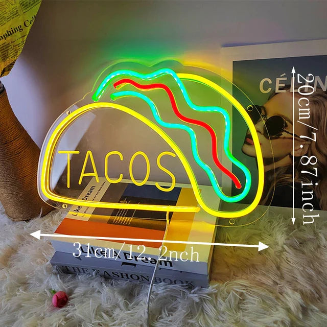 TastyTidbits - Neon night light for fast food