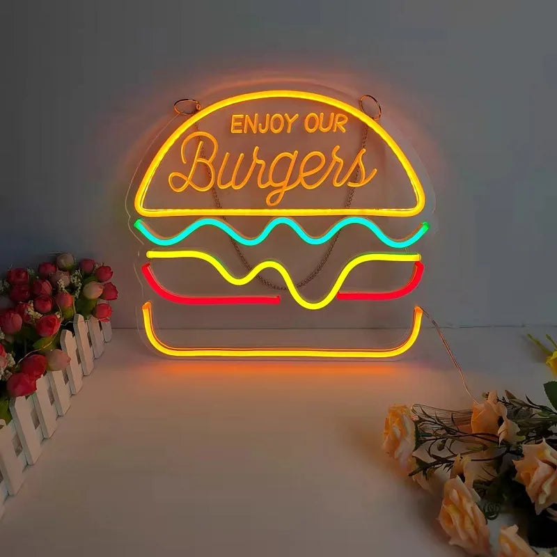 TastyTidbits - Neon night light for fast food