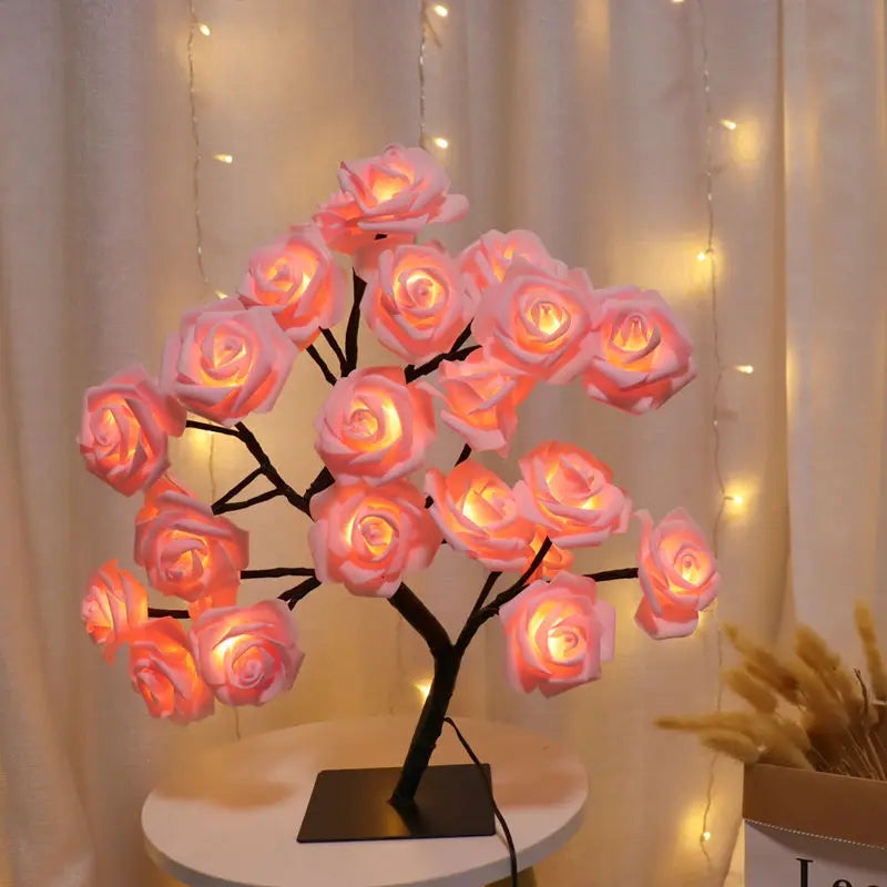 RosyGlow - Flower Rose table lamp