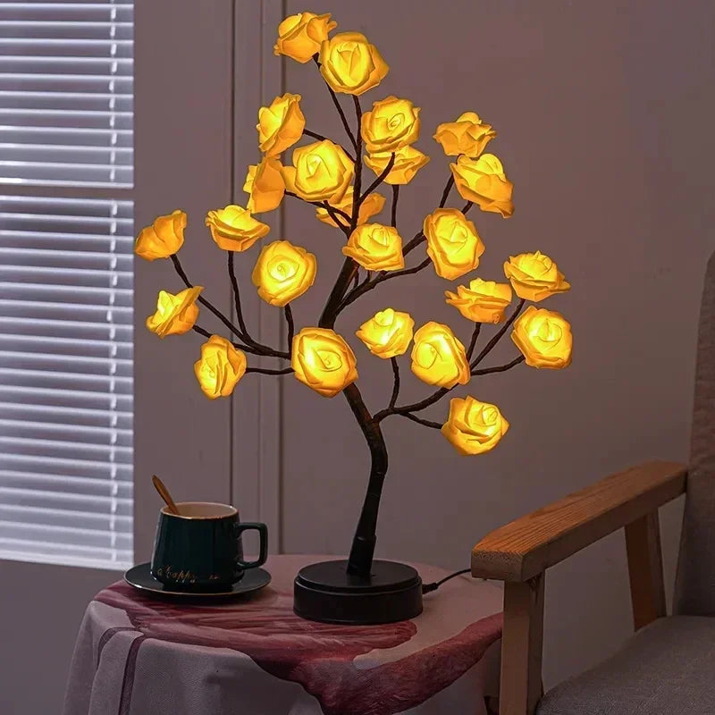 RosyGlow - Flower Rose table lamp
