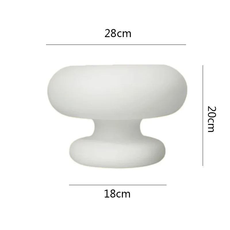 SleekCircle - White glass lamp