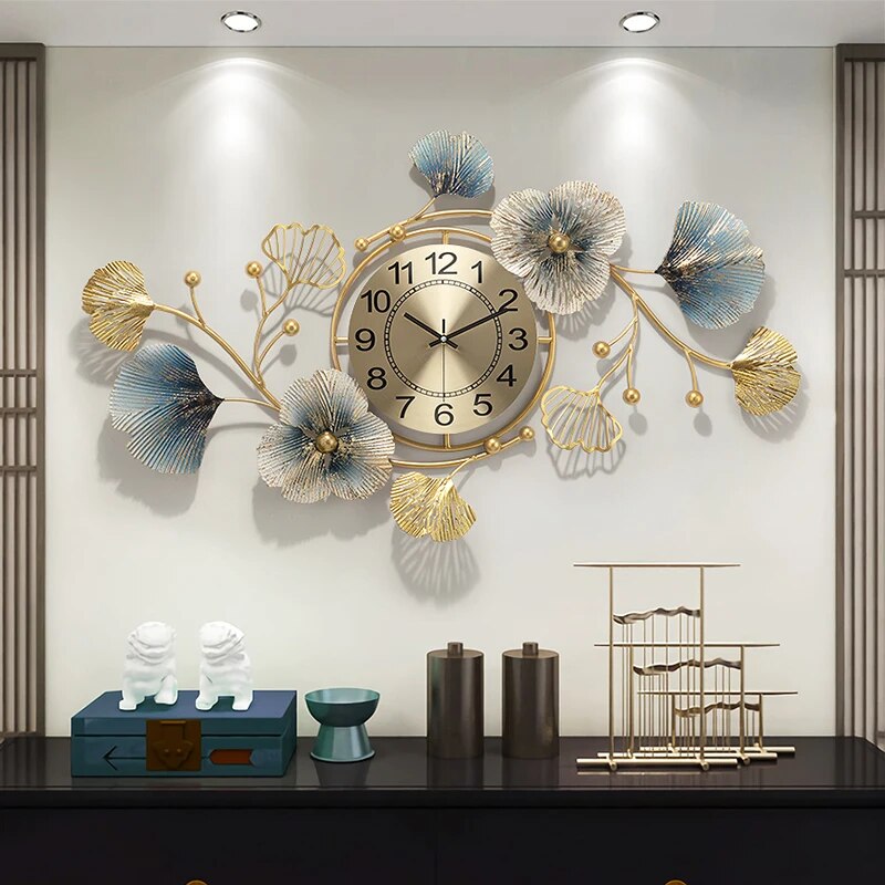 BlossomElegance - Floral Luxury wall clock