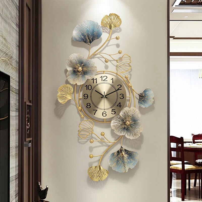 BlossomElegance - Floral Luxury wall clock
