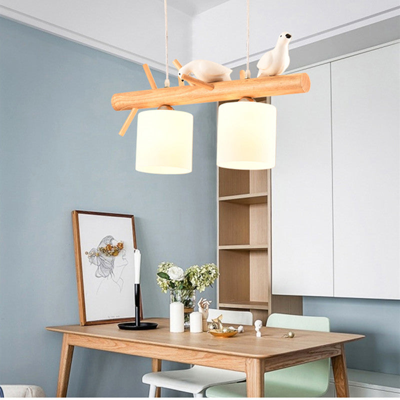BirdNest - Natural wood chandelier