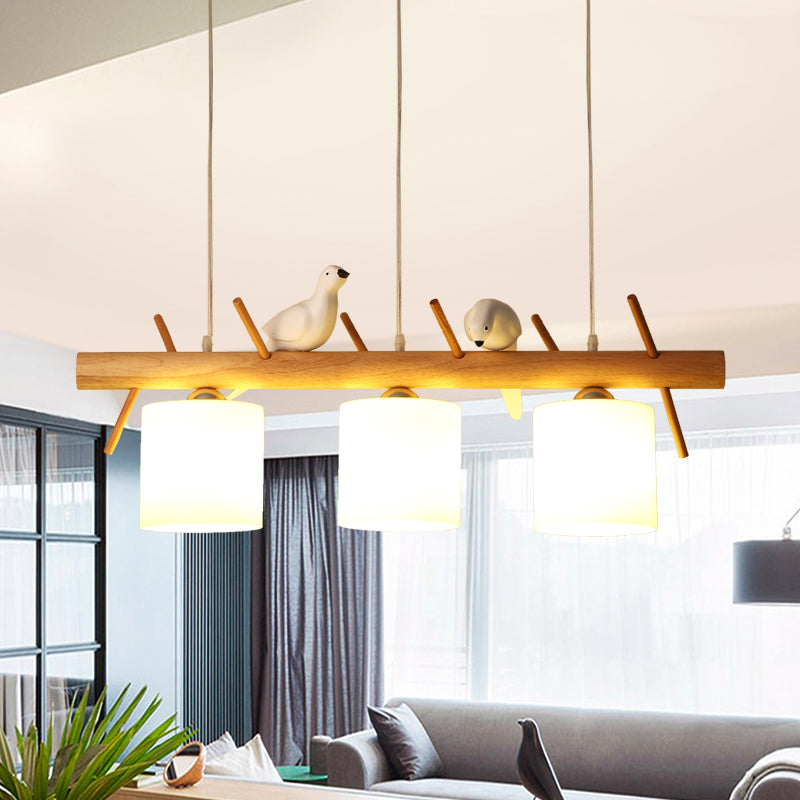 BirdNest - Natural wood chandelier