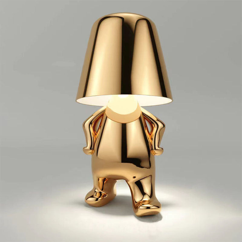 RegalGlow | Golden man table lamp