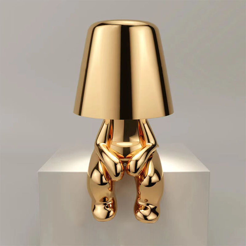 RegalGlow | Golden man table lamp
