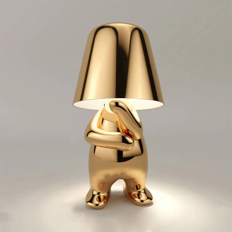 RegalGlow | Golden man table lamp