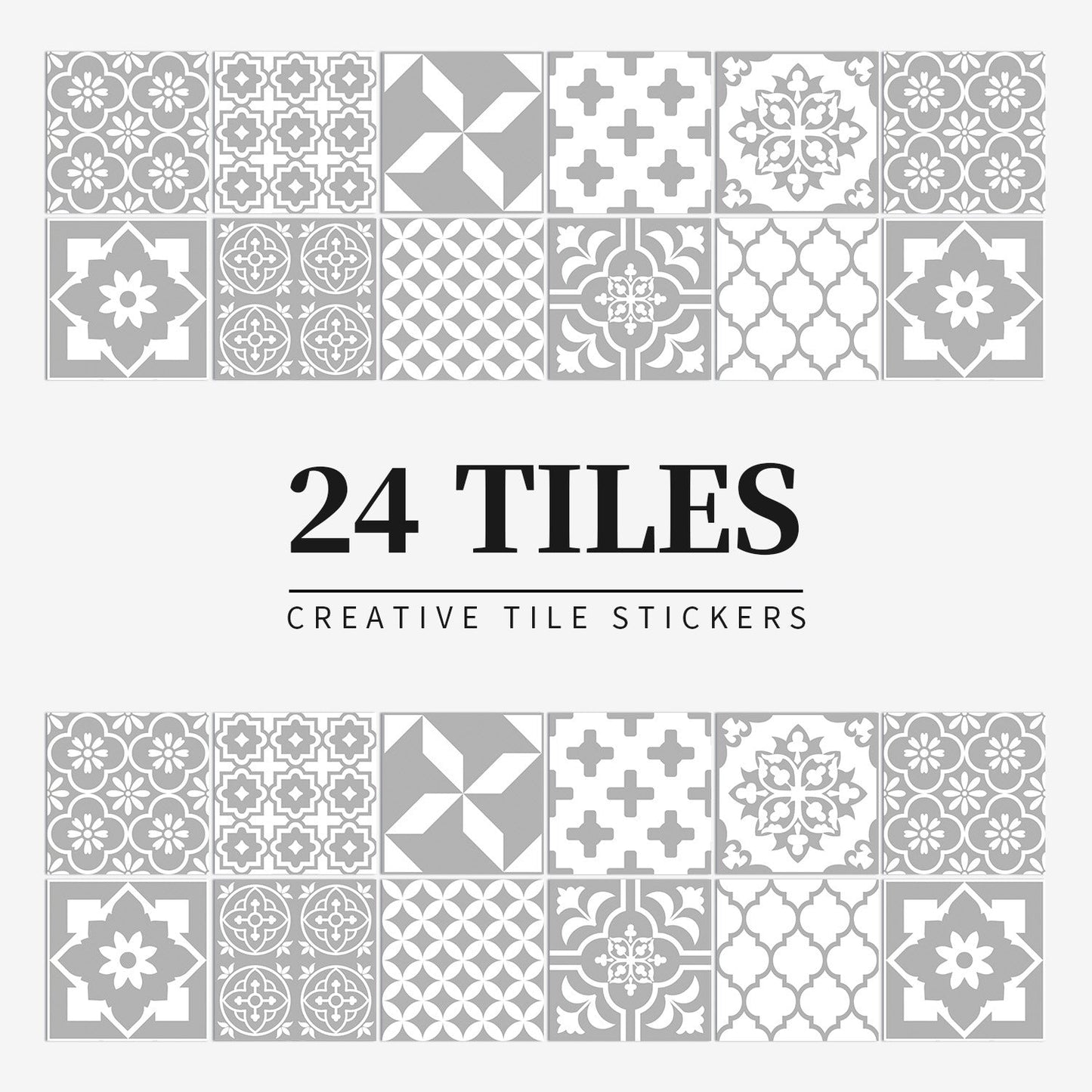24 pieces European mandala tile