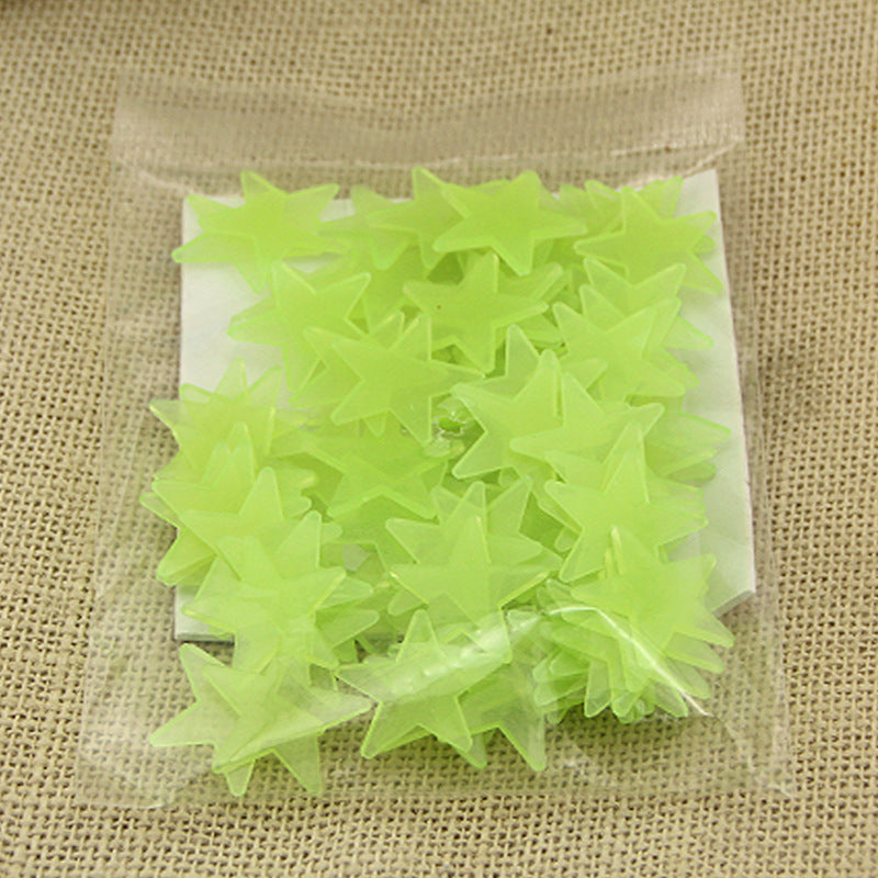 100 pieces 3d stars glow in the dark wall stickers