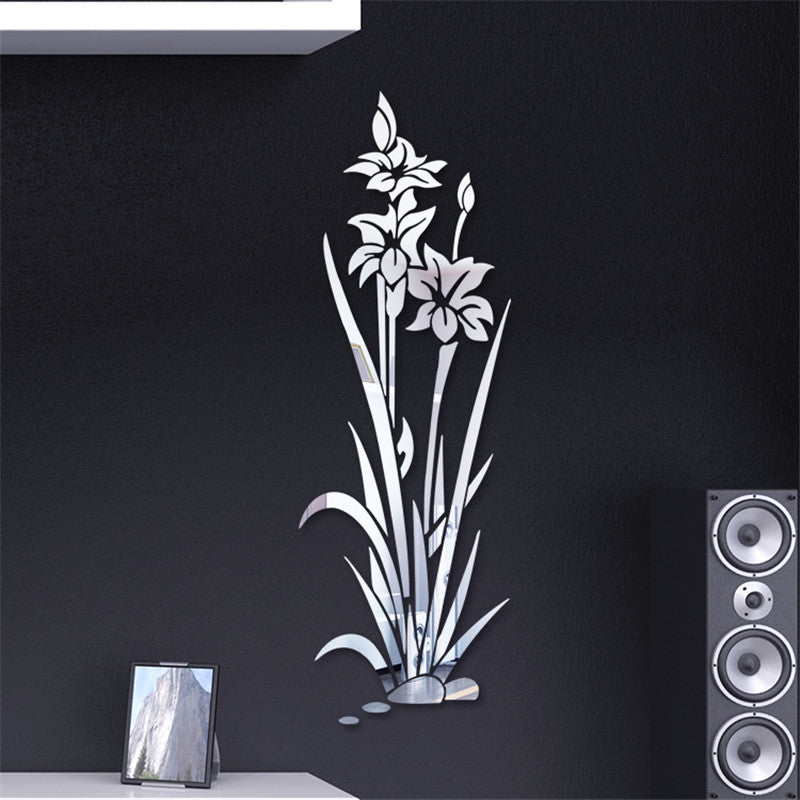 3D wall sticker flower crystal grass