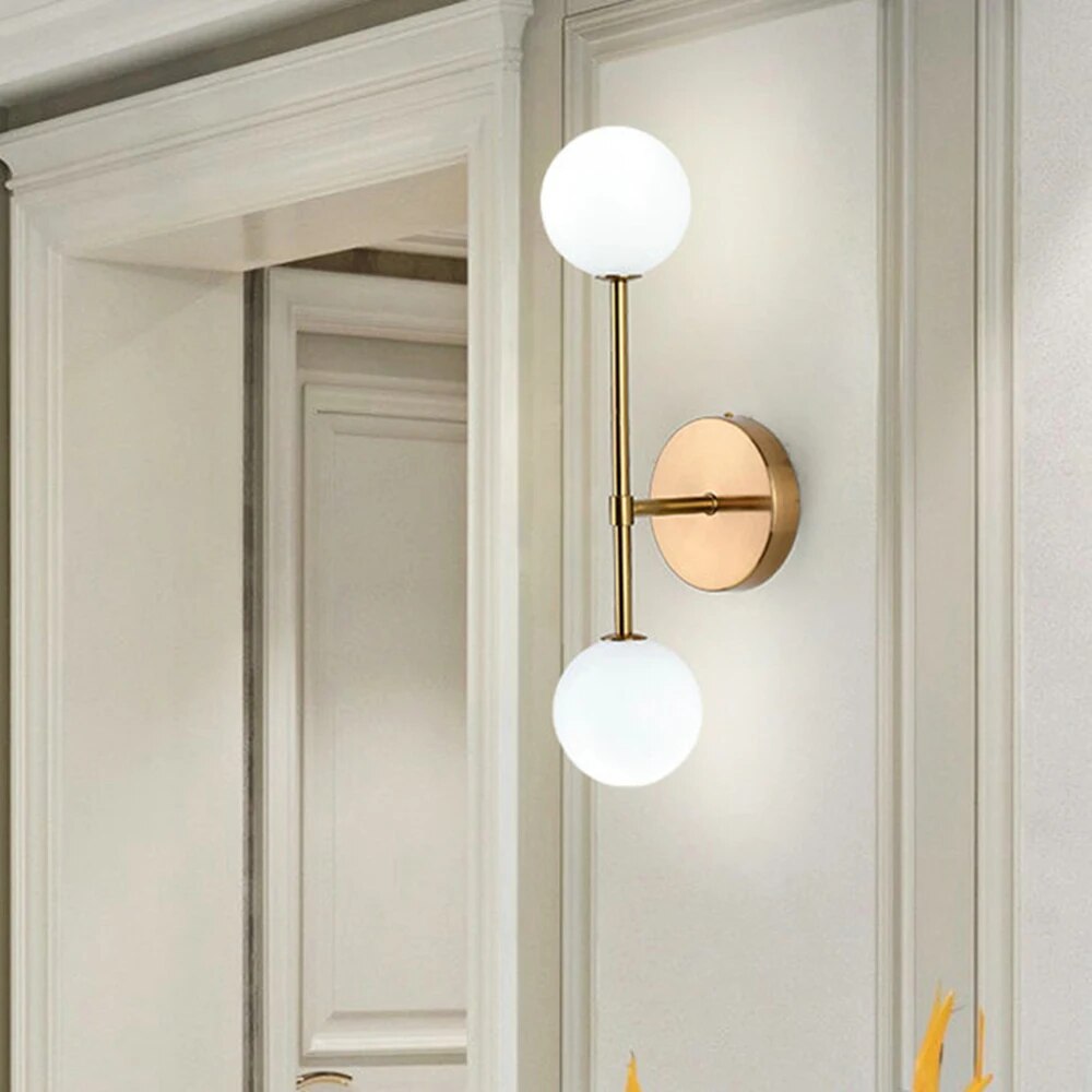 LuminousCrystal - Frosted Glass Bal Led Wall Lamp